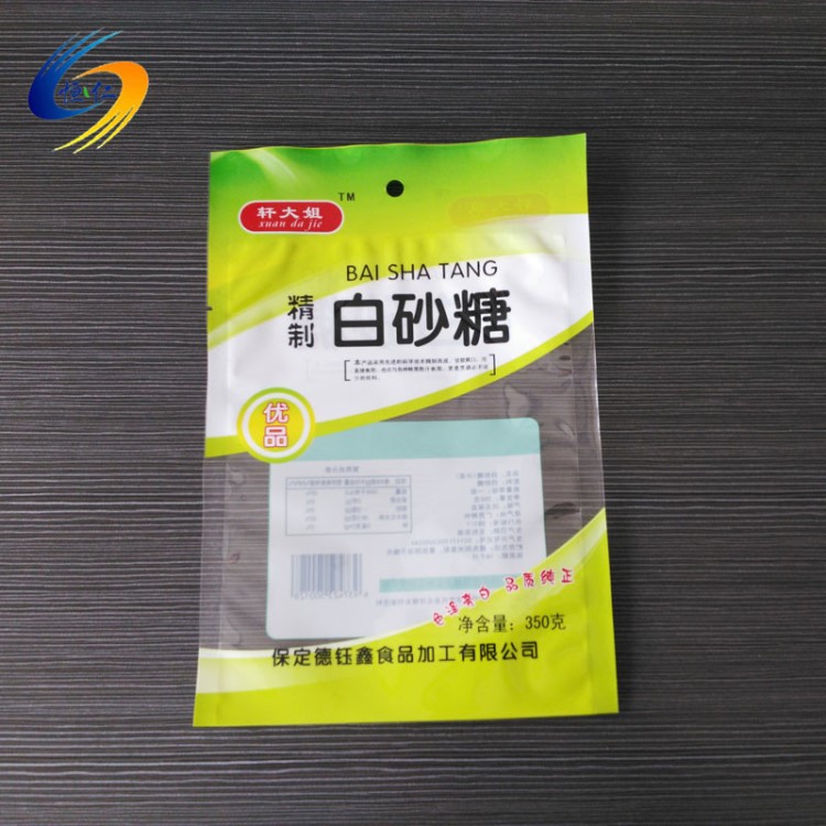 400g白糖包裝袋 塑料食品調(diào)料包裝袋卷膜 白砂糖包裝袋500g定做