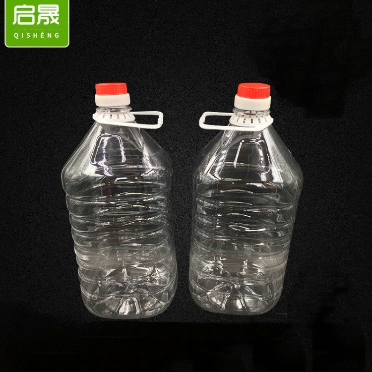 廠家直銷 5L 塑料桶 5升色拉油桶 pet透明塑料桶密封性好食用油瓶