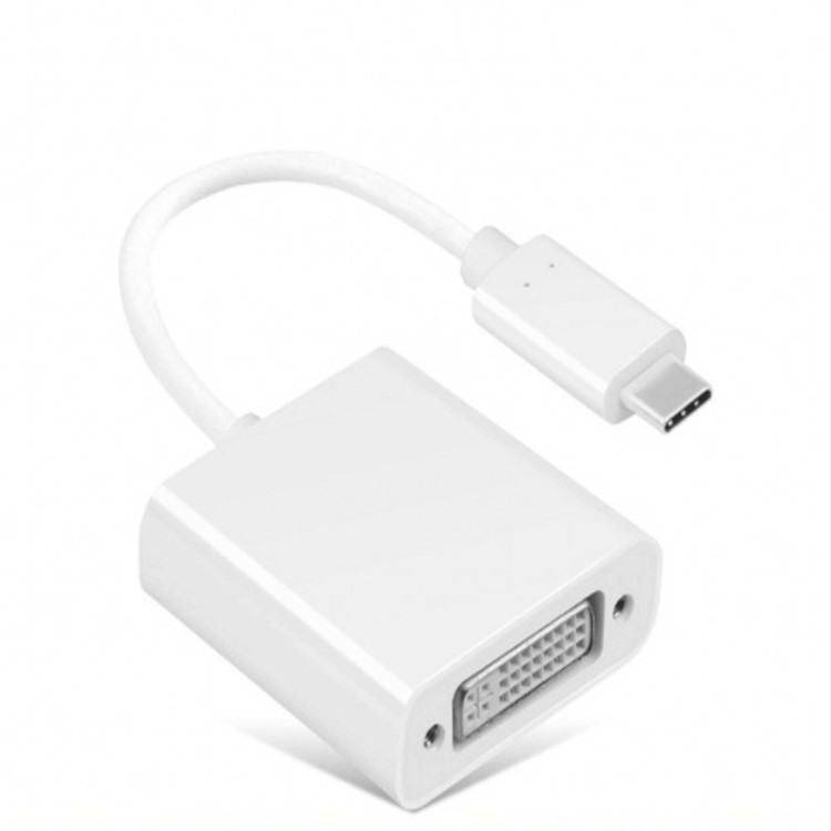 USB3.1Type-C轉(zhuǎn)DVI轉(zhuǎn)接線12寸MacBook公轉(zhuǎn)母顯示器連接線轉(zhuǎn)換器