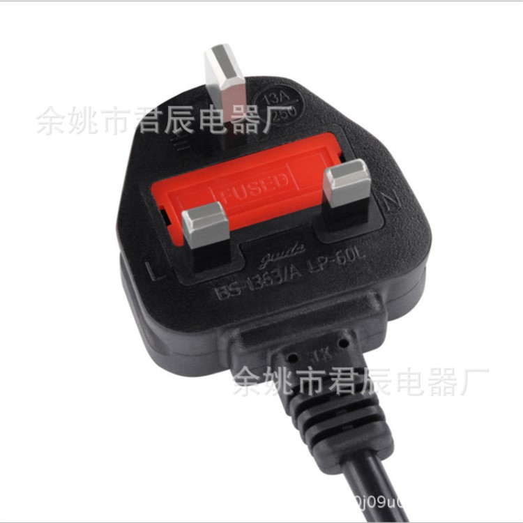 薦廠家直銷英規(guī)電源線 英標注塑三芯插頭品字尾電線VDE電源線
