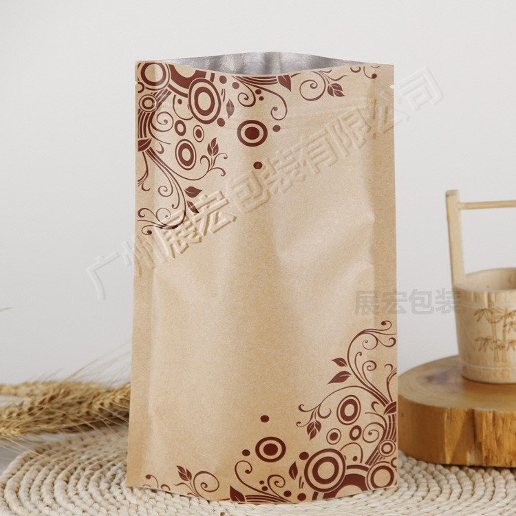 印花牛皮紙鋁箔自立骨袋 牛皮紙食品袋 食品包裝袋 復合自封袋