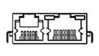 接插件/AMP440296-2/印刷電路板裝插孔 －單端口、多端口及疊層