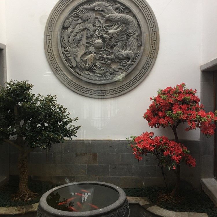 廠家直銷蘇州園林仿古磚雕影壁裝飾庭院住宅墻面設計景觀石雕