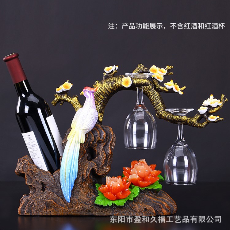 紅酒架擺件 現(xiàn)代工藝藝術(shù)品創(chuàng)意擺設(shè)歐式客廳新房酒柜裝飾品家居