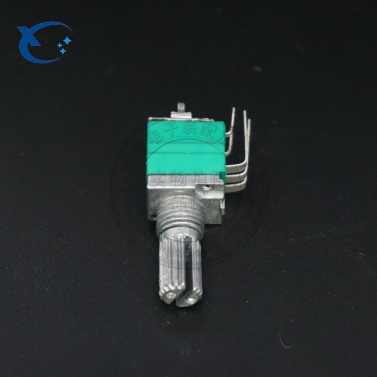 RK097NS 097型單聯(lián)彎腳碳膜旋轉(zhuǎn)帶開關(guān) 汽車功放音響電位器