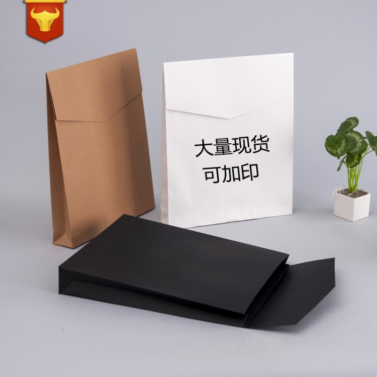 信封禮品紙袋 牛皮紙文件服裝包裝袋T桖襯衫快遞印logo