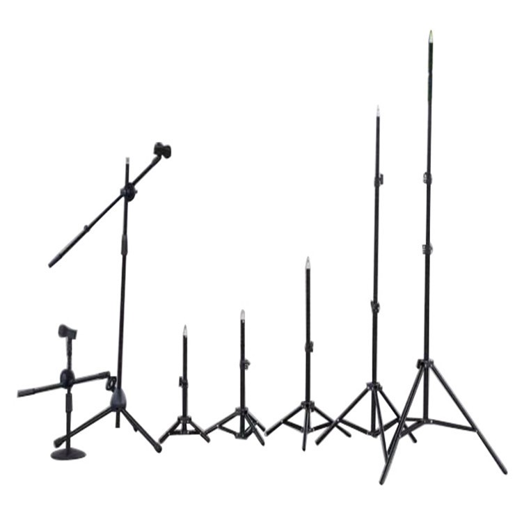 2.1米1.6米手機(jī)直播支架補(bǔ)光燈麥克風(fēng)支架落地三腳架燈架攝影燈架