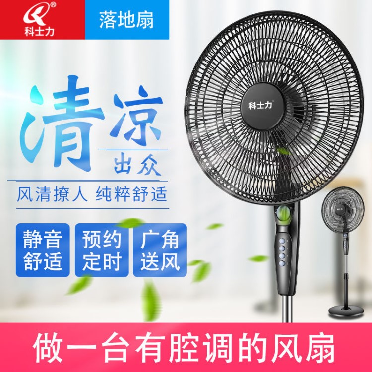 廠家直銷家用電風(fēng)扇定時加重落地扇五葉靜音風(fēng)扇立式電扇禮品風(fēng)扇