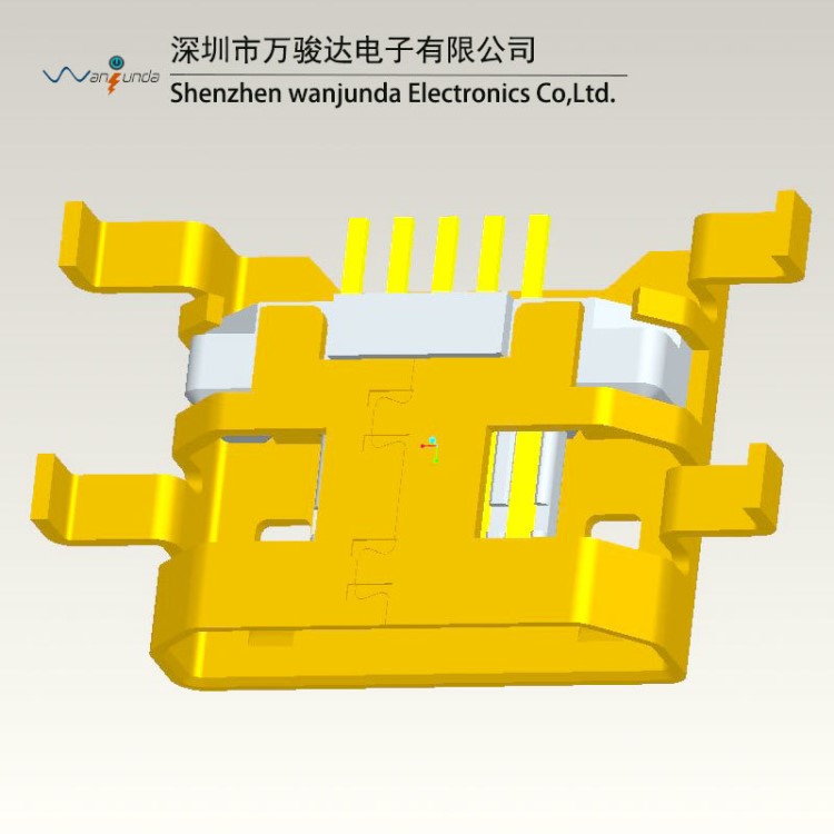 廠家直銷安卓充電座子 沉板式MICRO USB 5P母座  無(wú)線充電插頭