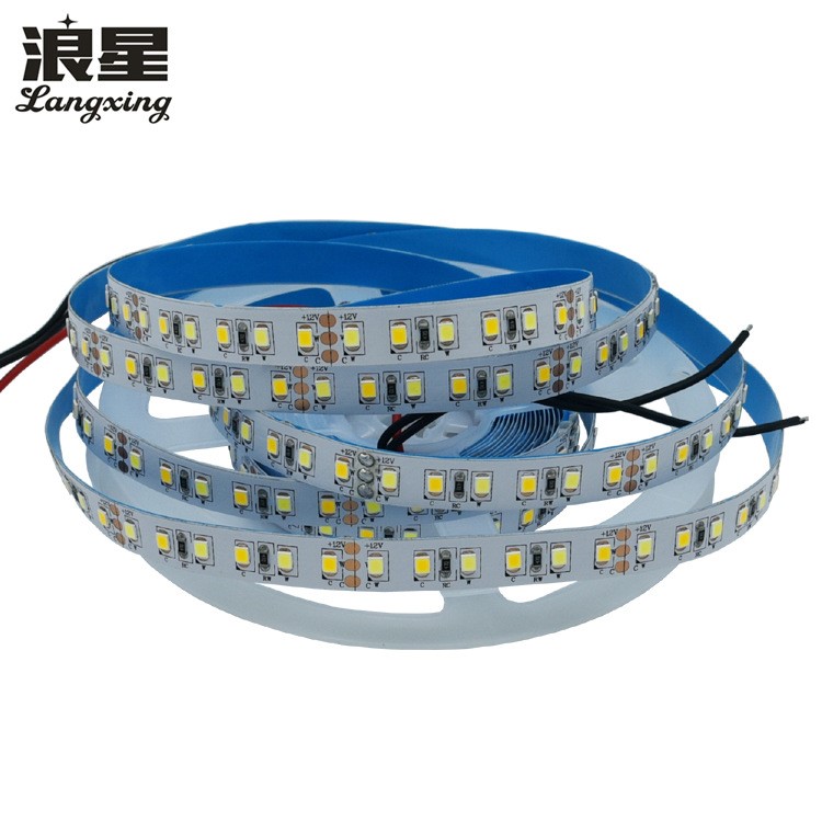 雙色溫2835軟燈帶 led120燈低壓可調(diào)色燈條 冷白暖白雙色三線接頭