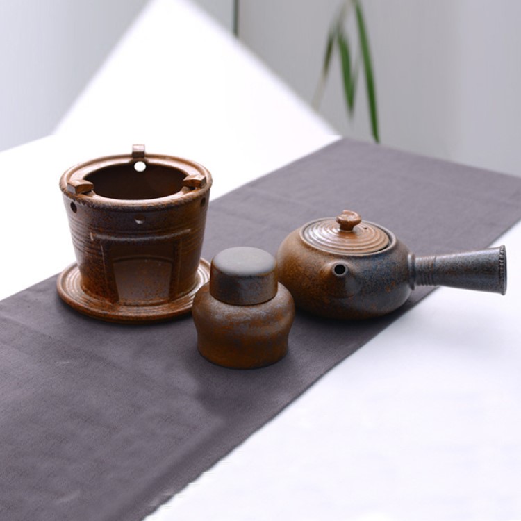 批發茶具套裝燒水壺耐高溫酒精茶爐煮茶器茶壺煮茶爐仿古三件套