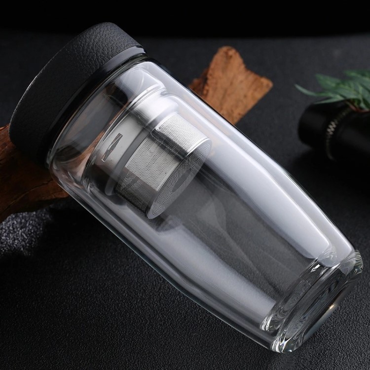 廠家直銷雙層商務玻璃杯廣告禮品鵝蛋杯日用品玻璃杯定制logo