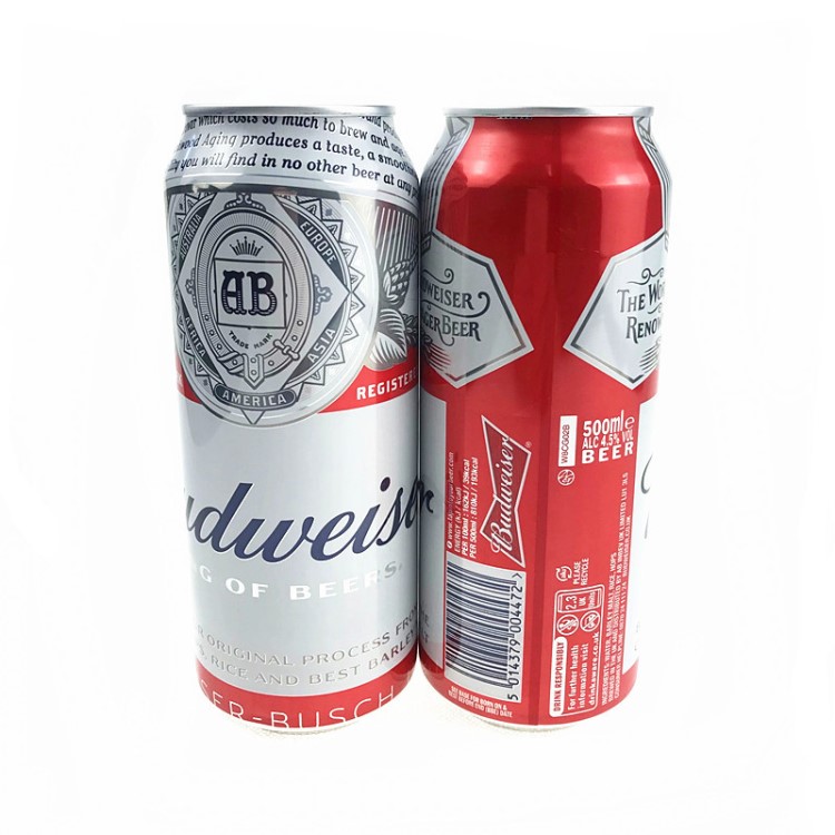 英國啤酒經(jīng)典醇正Budweiser/百威啤酒500ml24罐整箱世界杯