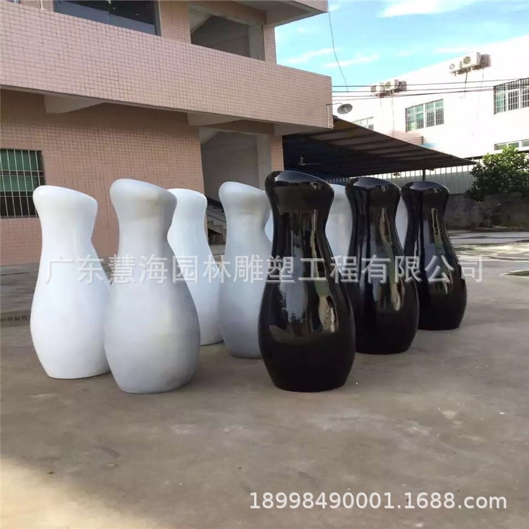 20年老廠不銹鋼保齡球雕塑酒店藝術不銹鋼垃圾桶定制生產