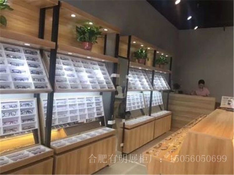 展示柜眼镜柜台眼镜店柜子货架定做实木展柜台展示架眼镜展柜定制