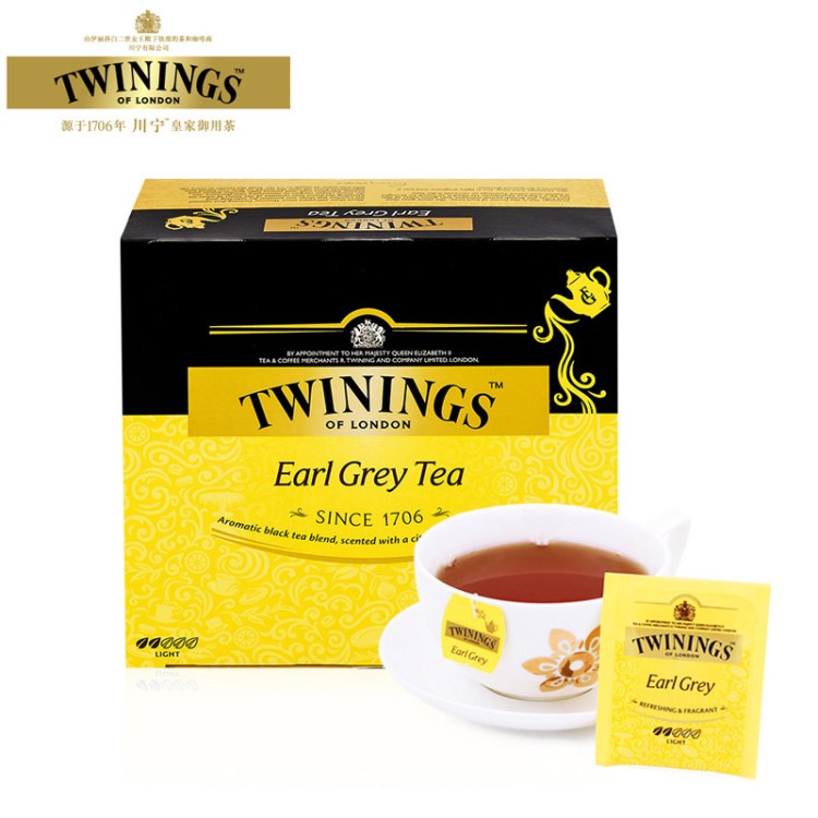 Twinings 波兰 川宁英国豪门伯爵茶50袋装 红茶袋泡茶 批发