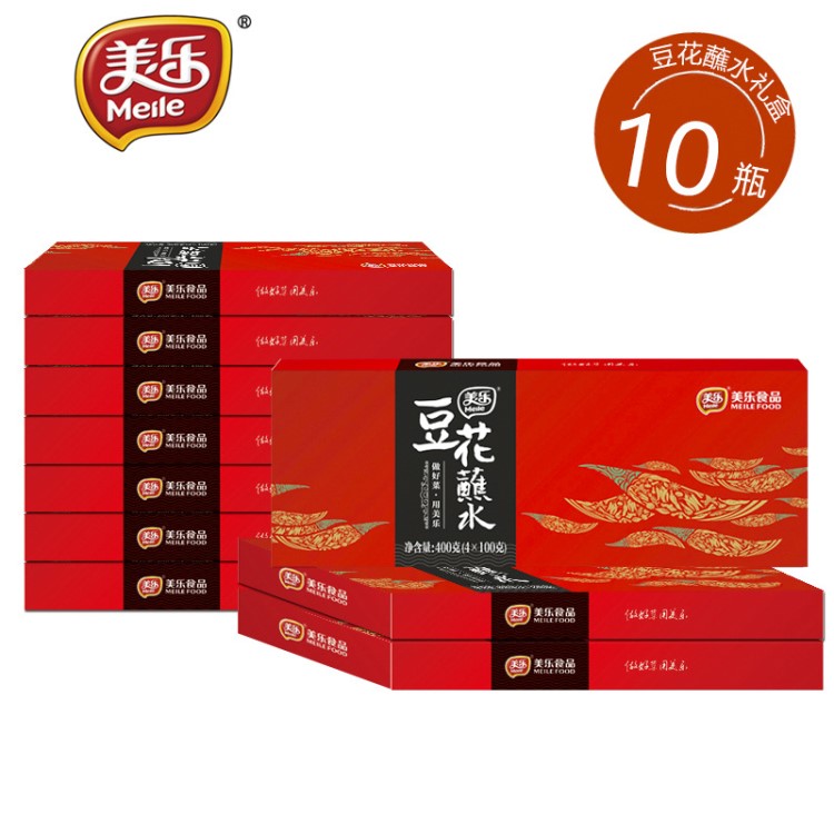 美樂豆花蘸水400gx10盒四川富順香辣椒蘸醬廠家直銷批發