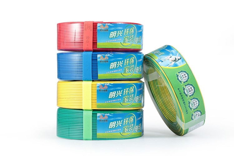廣州市明興電纜 ZC-BVR1.5 2.5 4 6環保家裝單皮多股阻燃國標電線