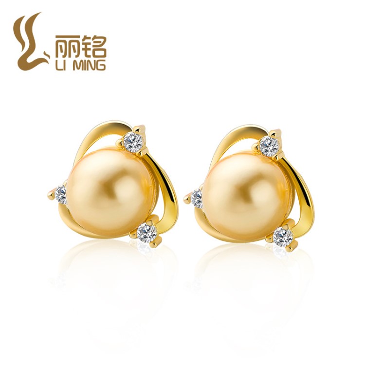 麗銘銀飾 廠家原創銀925韓版耳飾 外貿女配飾鑲嵌珍珠耳釘