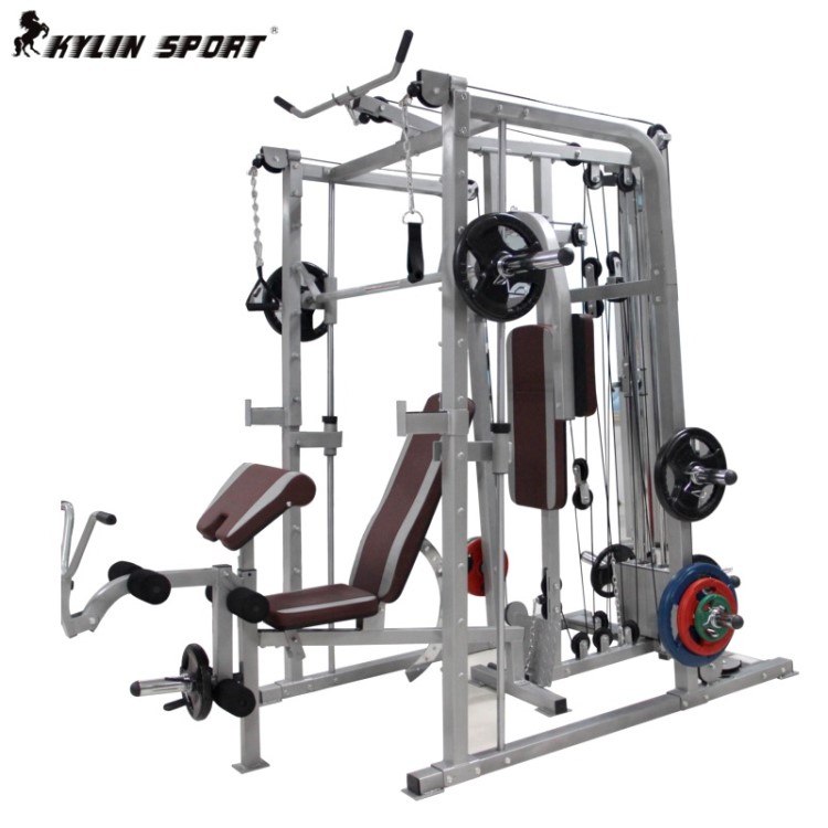 多功能史密斯機(jī)臥推深蹲架舉重床大飛鳥(niǎo)綜合訓(xùn)練器械組合健身器材