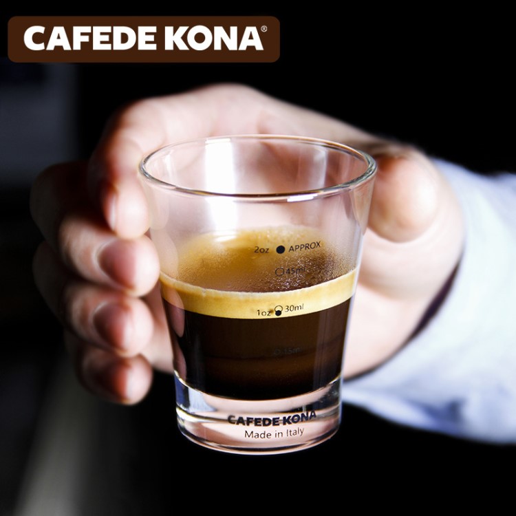 意大利CAFEDE KONA 意式濃縮咖啡杯 盎司杯 玻璃量杯帶刻度