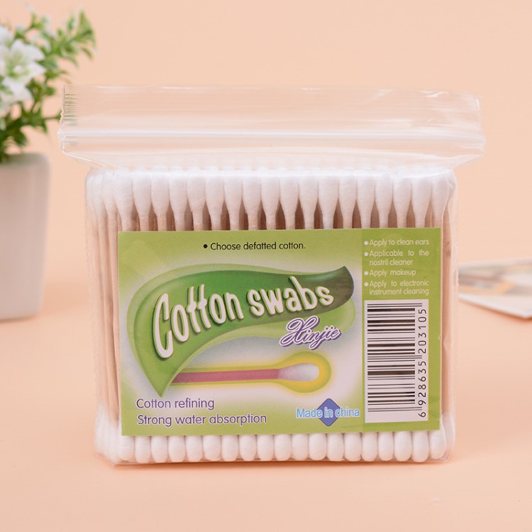 g0317100支装木质卫生棉条一次性居家日用棉签化妆棉厂家批发