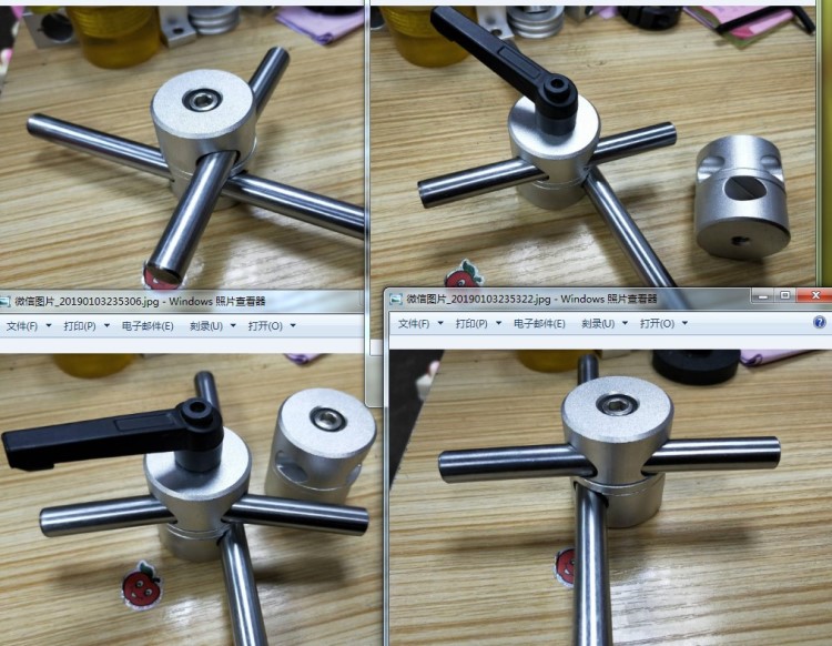 360度旋轉萬向節固定夾雙孔旋轉支架連接件光軸十字噴涂旋轉支架