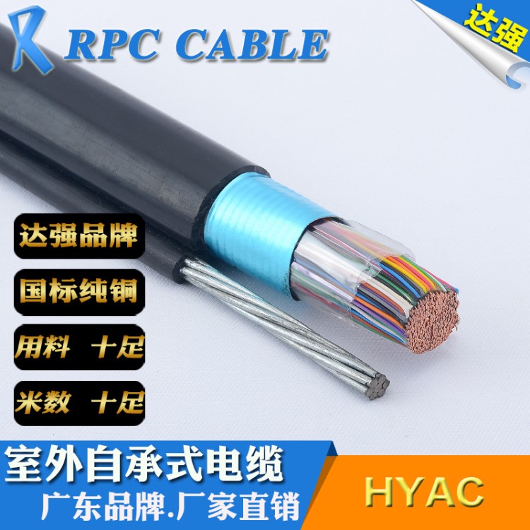 【企業(yè)集采】供應(yīng)野外架空電纜HYAC 100*2*0.5防紫外線通信電纜