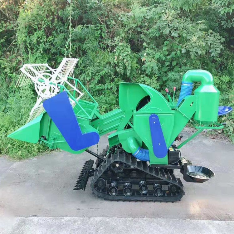 多型號小型聯合收割機 小地塊用割稻割麥機 履帶式多功能收割機