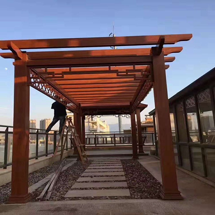 厂家直销防腐木金属葡萄架 户外铝合金葡萄架庭院简易阳台长廊