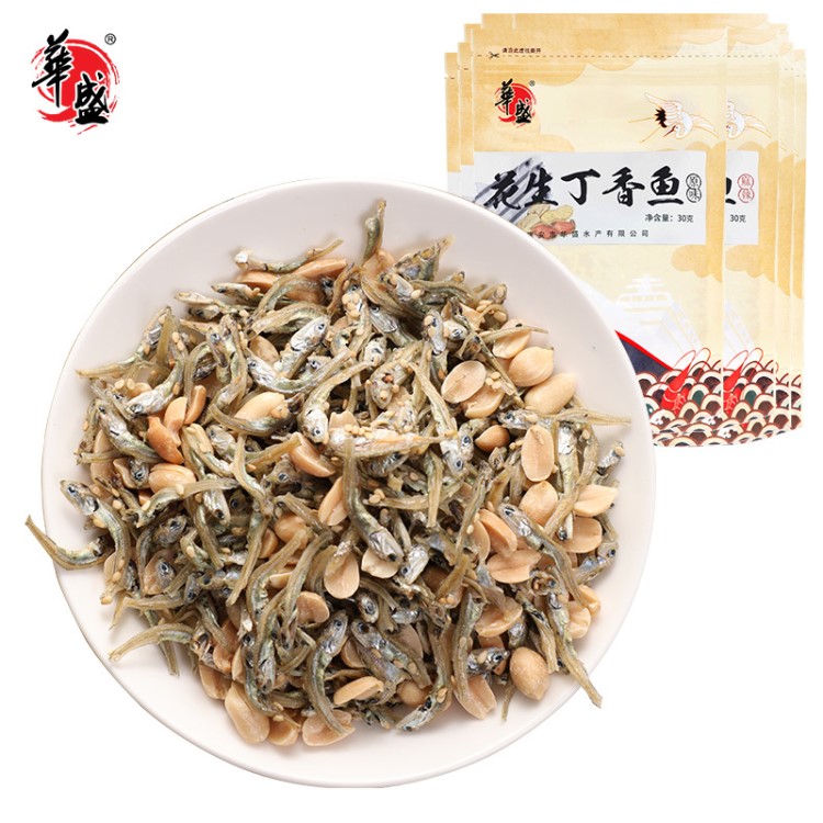 華盛 芝麻花生丁香魚海產(chǎn)小零食 30g/包