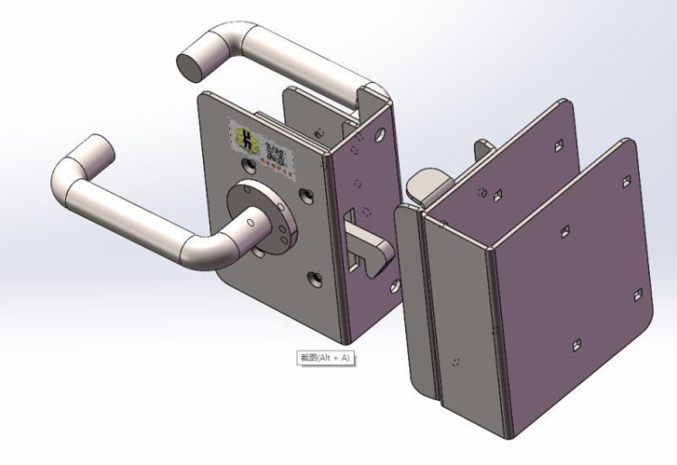 厂家直销门把手锁把手撞锁把手钩锁联动锁门碰