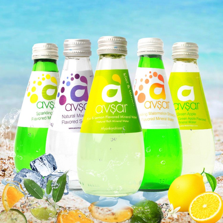 土耳其Hamu氣泡水多口味200ml西瓜夏季果汁飲料天然礦泉水
