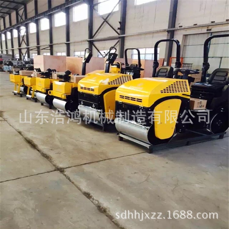 一噸全液壓壓路機 土方工程座駕式軋道機 回填土振動碾青海