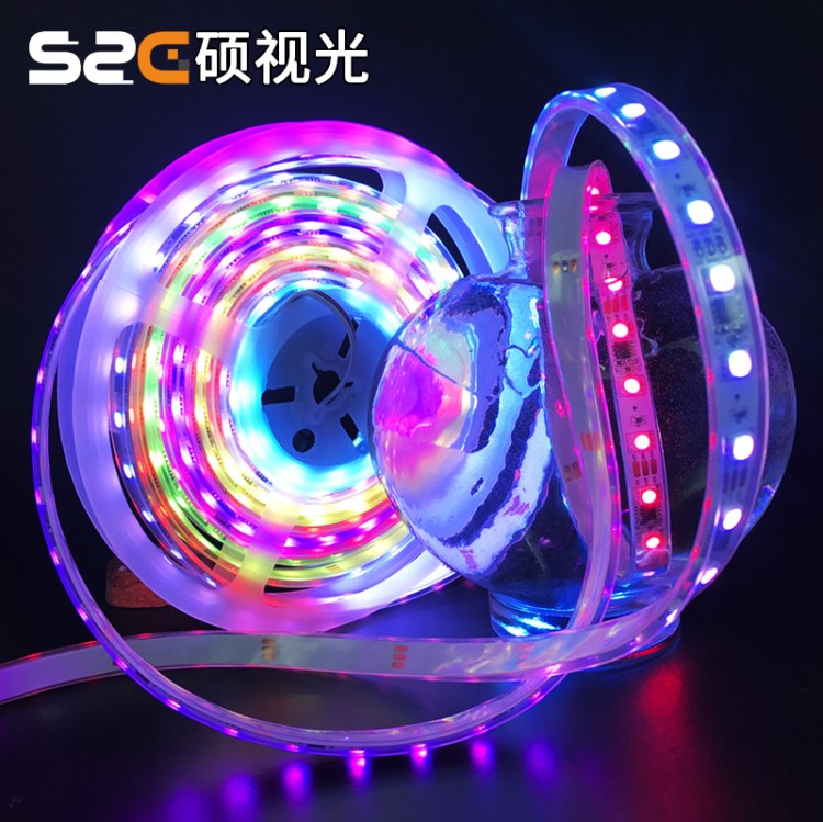 幻彩燈條 外置ic16703 2811 1903 跑馬流水燈帶 可編程led 