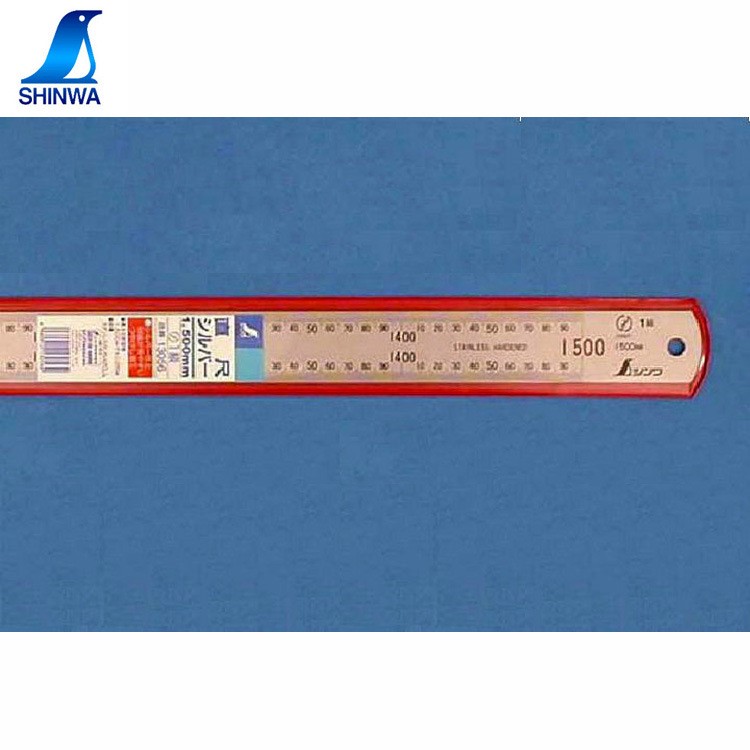 日本SHINWA親和量具 企鵝牌銀色 JIS 鋼直尺13056 鋼尺 1.5米鋼尺