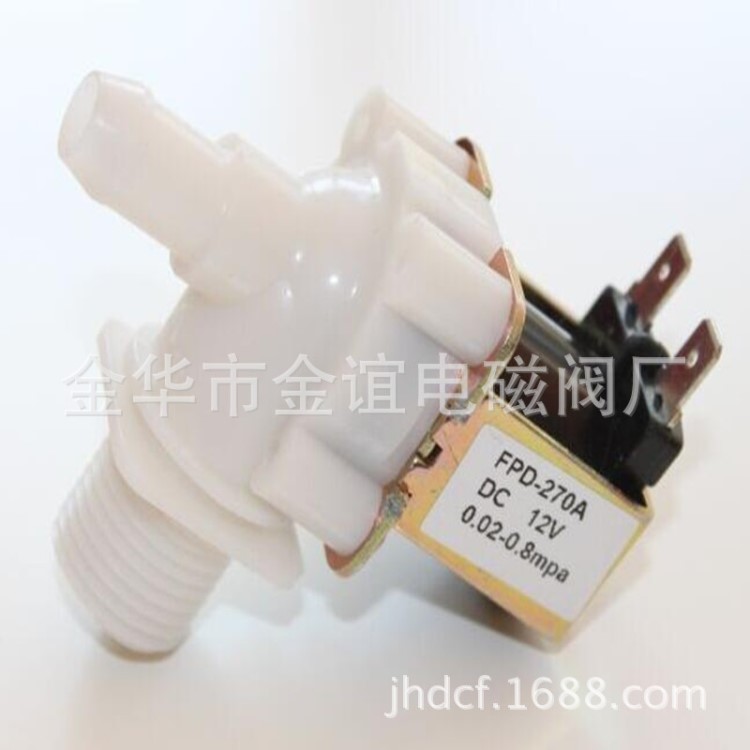 供应4分进水电磁阀 塑料电磁阀DC12v DC24v AC220v进水阀