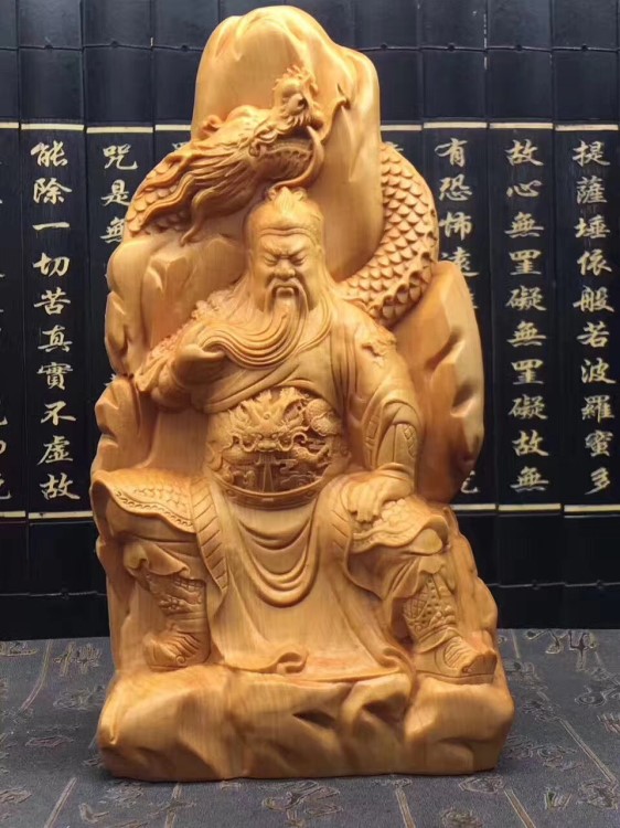 批發(fā)崖柏關(guān)公擺件御龍關(guān)公 觀音擺件工藝品 木雕木質(zhì)工藝品