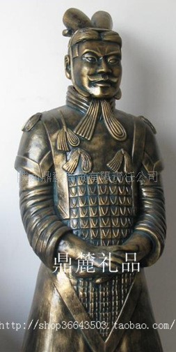 西安兵馬俑 陶俑1.7米將軍俑 跪射俑 紀(jì)念禮品 工藝品擺件