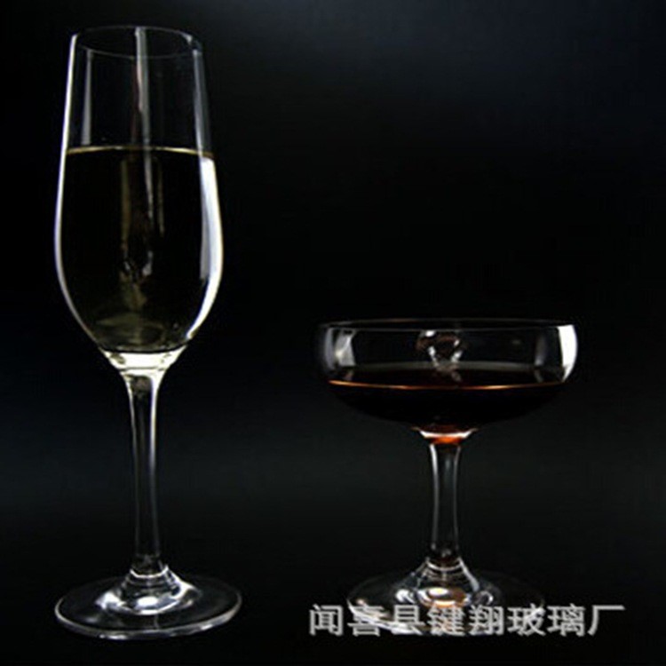 石島無鉛玻璃高腳杯夏威夷笛形香檳杯 婚禮對(duì)杯套裝 批發(fā)