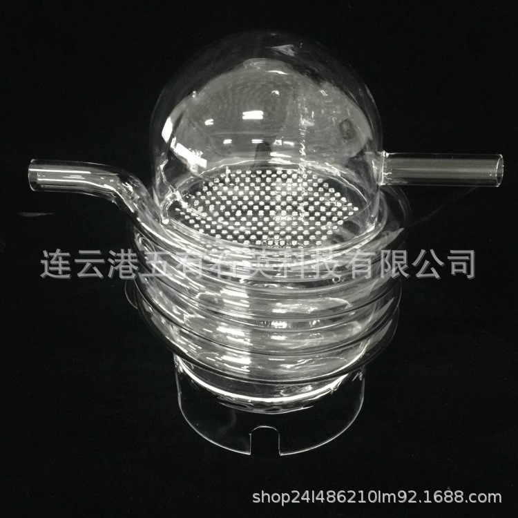 石英冷凝管 石英蒸餾管 蒸餾器石英儀器石英雙螺旋冷凝器加工定制