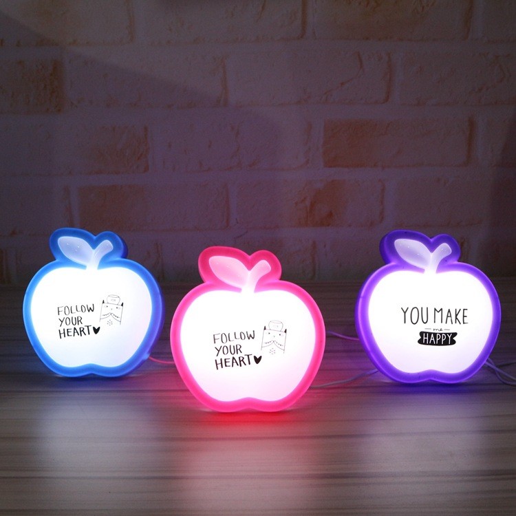 新款HS-3蘋果USB小夜燈 新奇特創(chuàng)意夜光燈臥室家居禮品外貿(mào)貨源