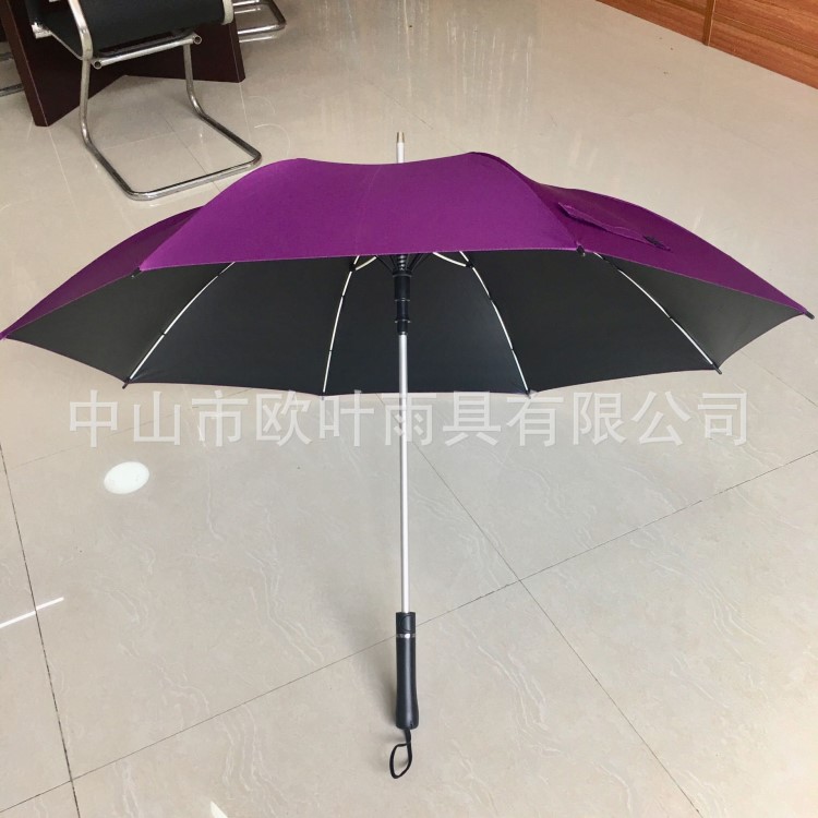 自動開商務高爾夫傘批發(fā)黑膠遮陽晴雨傘logo定制廣告雨傘珠海傘廠