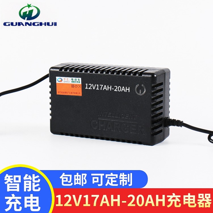 厂家直销12V17AH-20AH铅酸电池充电器 内置风扇散热电动车充电器