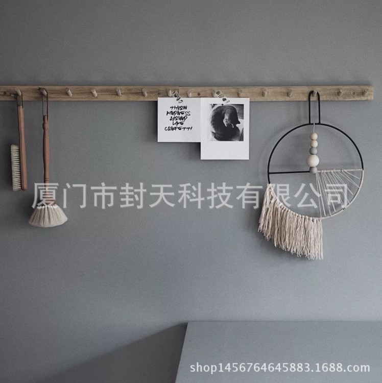 北歐ins創(chuàng)意墻面裝飾 鐵藝掛環(huán) 金屬掛環(huán)雜志架花環(huán)毛巾架