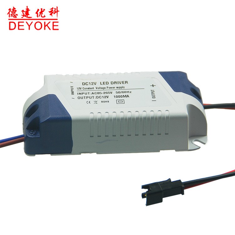 德建優(yōu)科12V1A恒壓電源AC220V轉(zhuǎn)DC12V適配器LED燈帶風(fēng)扇監(jiān)控電源