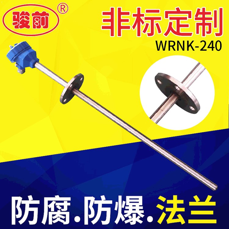 PT100防爆熱電阻 鎧裝熱電偶 端面熱電阻 防腐防爆法蘭熱電偶