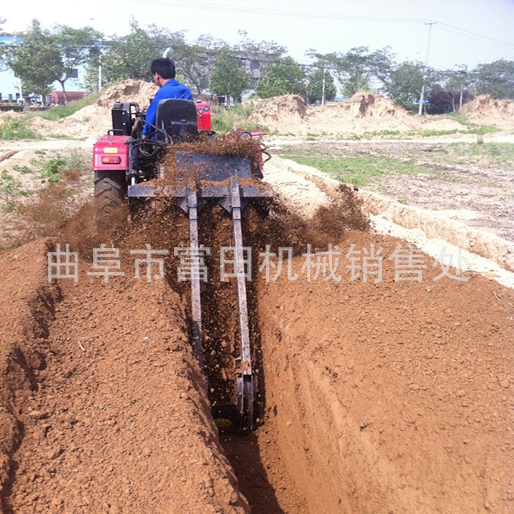 富田牌鏈條式管道開溝機 挖溝機 自來水管開溝機盤式開溝機