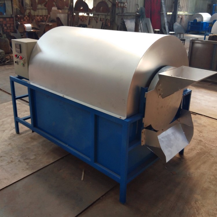 供應(yīng)油坊榨油用小型多功能不銹鋼全自動電加熱滾筒炒料機