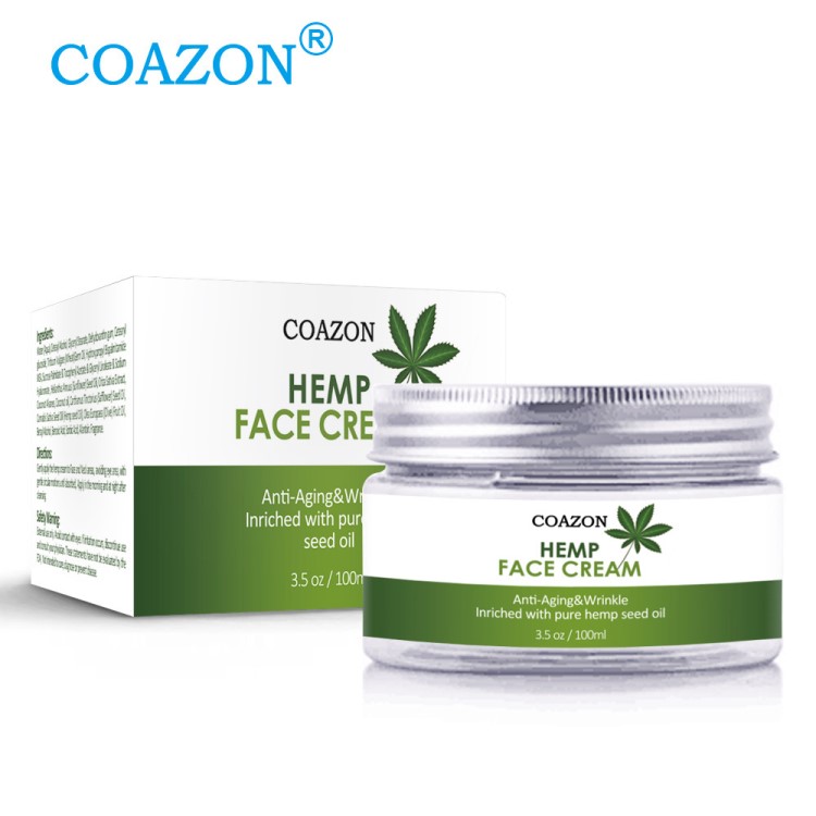 跨境Hemp Cream大麻油面霜抗衰祛皺去魚尾紋細紋保濕補水 OEM